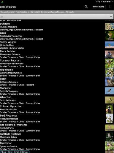 Birds Of Europe Guide स्क्रीनशॉट 6