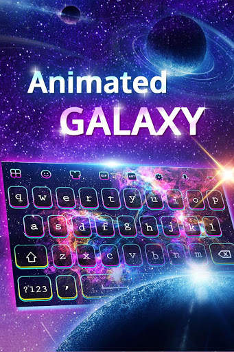 Sparkling Galaxy Animated keyboard screenshot 1