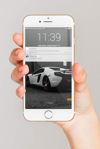 Sports Car Lock Screen Notifications & Fingerprint screenshot 3