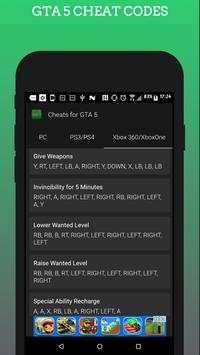 Cheat codes GTA V screenshot 2