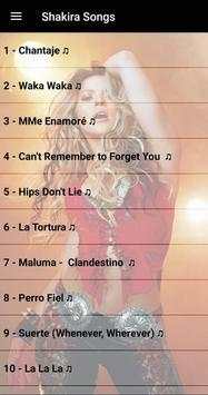 Shakira SONGS OFFLINE ( 40 SONGS ) screenshot 1