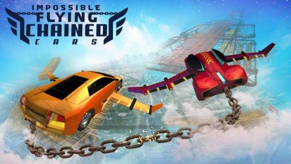 Impossible Flying Chained Car Games screenshot 9