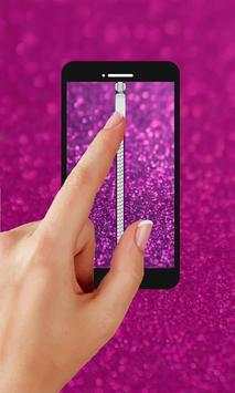 Glitter Zipper Mobile Lock screenshot 1