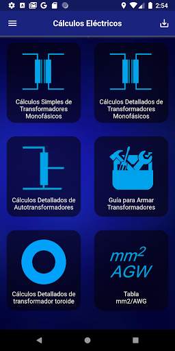 Cálculo de transformadores - L screenshot 1