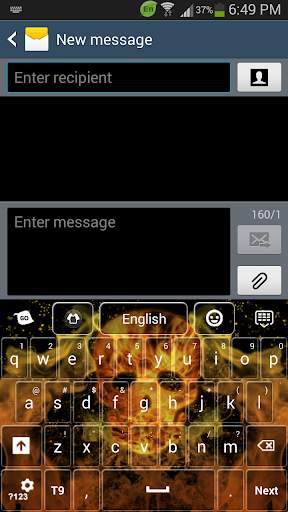 Fire Flame Keyboard screenshot 1