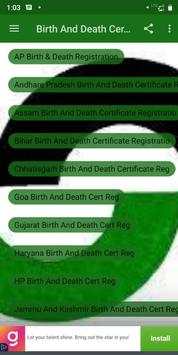 Birth And Death Certificate Online screenshot 1