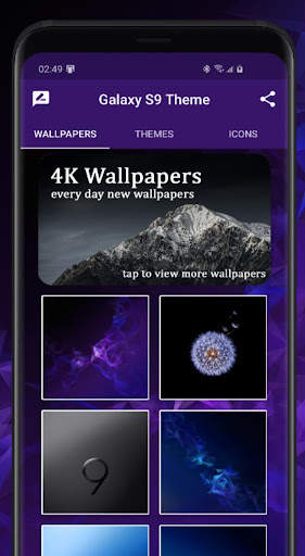 Galaxy S9 purple Theme screenshot 2