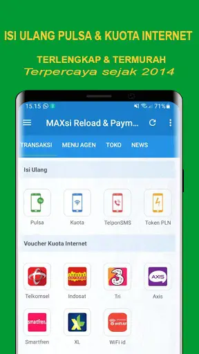 Distributor Agen Kuota Terlengkap - MAXsi Reload स्क्रीनशॉट 1