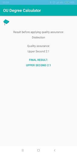 OU Degree Calculator screenshot 2