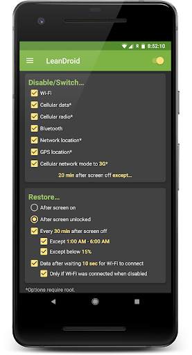 LeanDroid (ROOT) 🥇 Most advanced battery saver screenshot 2
