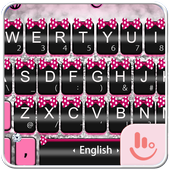 Pink Silver Bow icon