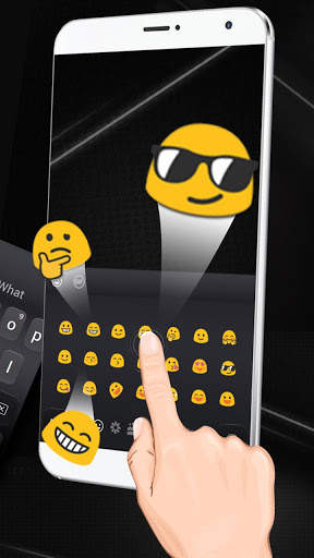 Tema de teclado preto simples screenshot 3
