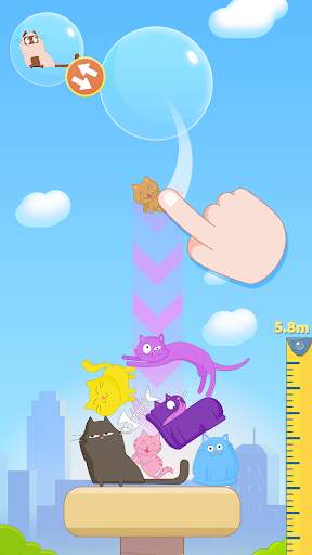 Cat Stack - Cute and Perfect Tower Builder Game! screenshot 9