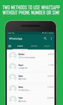Guide WhatsApp Without Phone Number screenshot 1