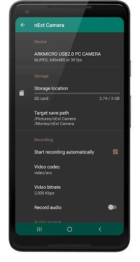 nExt Camera - USB screenshot 4