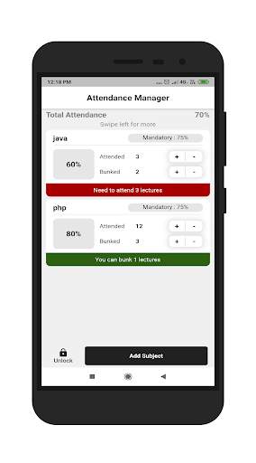Attendance Manager 2 تصوير الشاشة