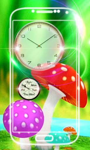 3D Mushroom Clock Live Wallpaper screenshot 5