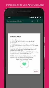 Auto Clicker for tinder скриншот 2