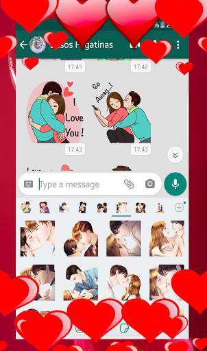 Besos Pegatinas de amor para WhatsApp-WAStickerApp screenshot 3