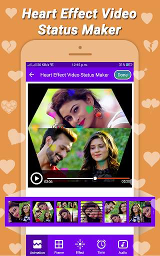 Heart Effect Video Status Maker & Video Status2018 screenshot 5
