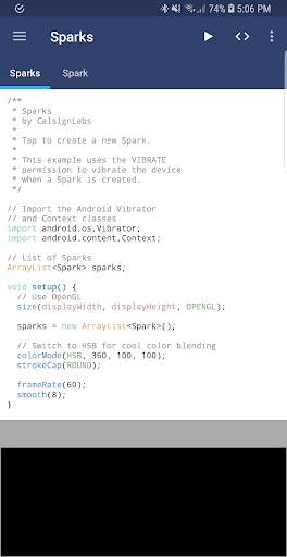 APDE - Android Processing IDE screenshot 1