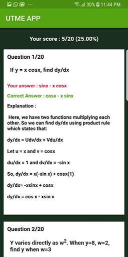 UTME 2021 FaceYourBook (Past Questions App) screenshot 4