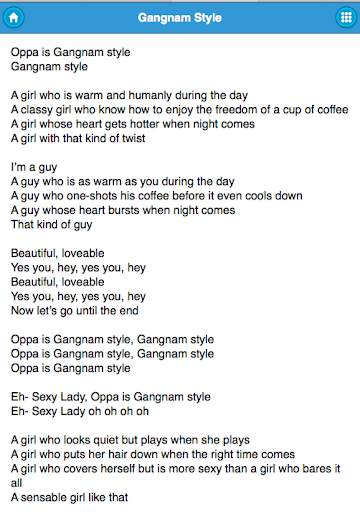 PSY Song Lyrics | PSY Lyrics screenshot 3
