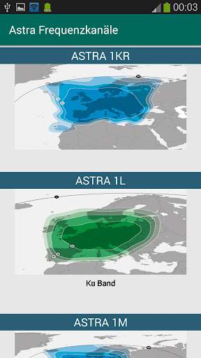 Frequenzen der Kanäle ASTRA screenshot 8