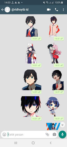 Sticker Wa Darling in the Franxx For WAStickerApps screenshot 3