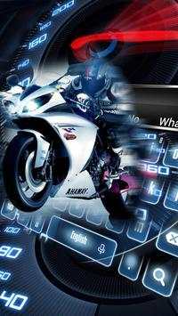 Racing Bike Speedometer Keyboard Theme स्क्रीनशॉट 1