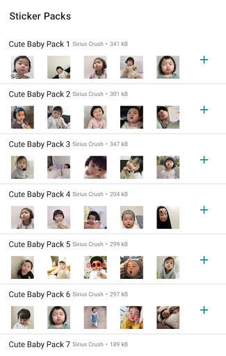 Korean Cute Baby Stickers - WhatsApp Sticker Apps screenshot 1