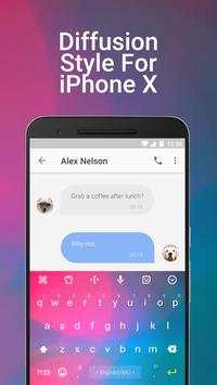 Diffusion Emoji Keyboard Theme For iPhone X screenshot 1