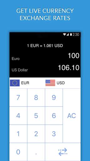 Currency Converter - live foreign exchange rates screenshot 1