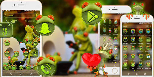 Cute Frog Launcher Theme screenshot 1