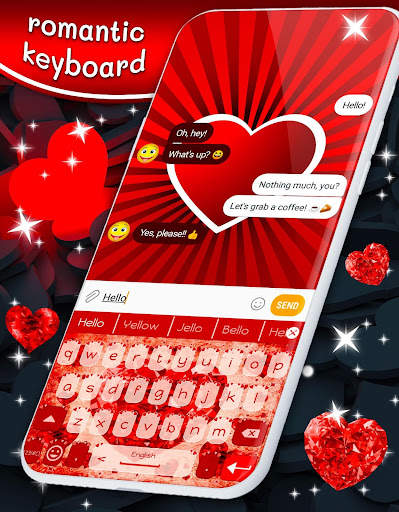 Diamond Heart Keyboard ❤️ Free Love Theme स्क्रीनशॉट 4