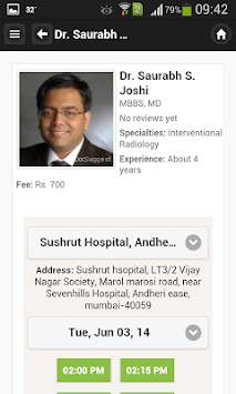 Dr Saurabh Joshi Appointments screenshot 1
