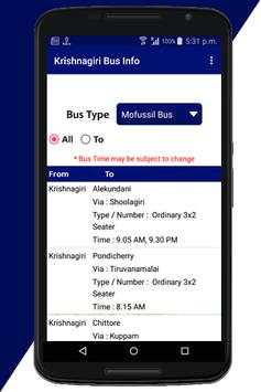 Krishnagiri Bus Info screenshot 7
