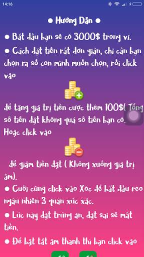 Trò Chơi Dân Gian Lắc Bầu Cua | Tôm Cá Offline screenshot 4