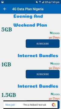 Free 4G Data Plan Nigeria 2019 screenshot 4