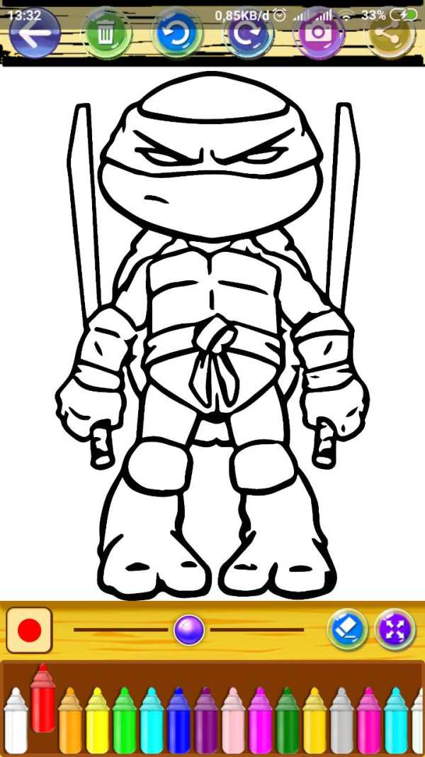 Coloring Ninja Power Turtle screenshot 5