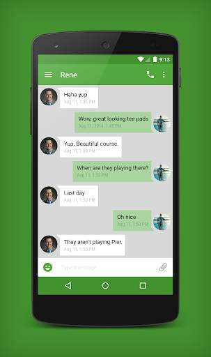 EvolveSMS Theme Green Hang screenshot 3