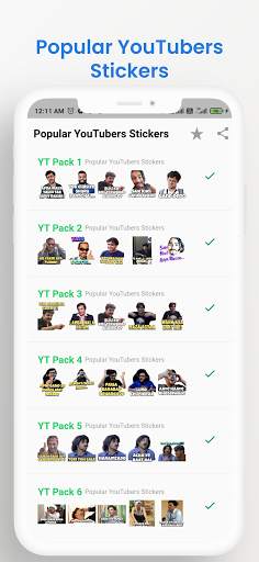 Indian YouTubers Stickers - WAStickersApps😂 screenshot 1