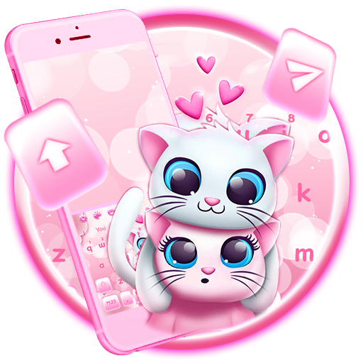Nette Paar-Katze-Tastatur icon