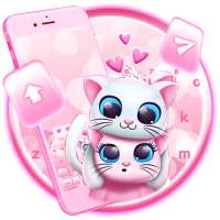 Cute Couple Cat Keyboard