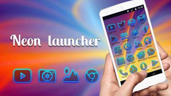 Neon Blue Launcher screenshot 3