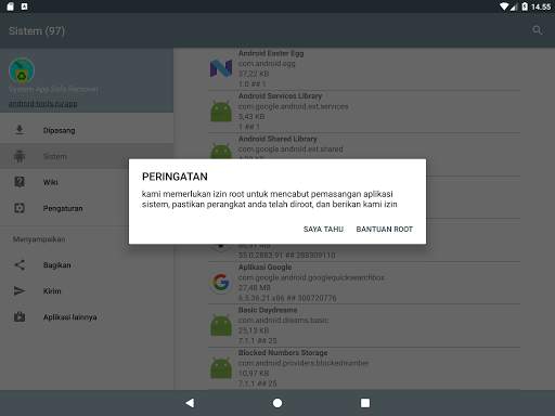Pengelola aplikasi sistem screenshot 21