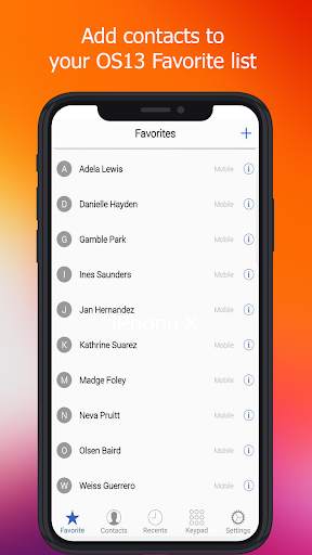 Dialer Theme OS 13 - Call Phone X & Contact screenshot 5