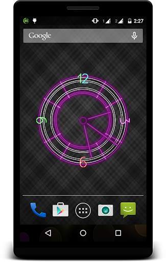 Neon Clock Live Wallpaper screenshot 3