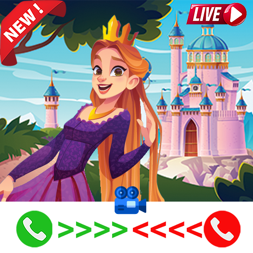 Fake video call with Princess -simulation game icon