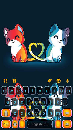 Cute Cat Love Keyboard Theme screenshot 6